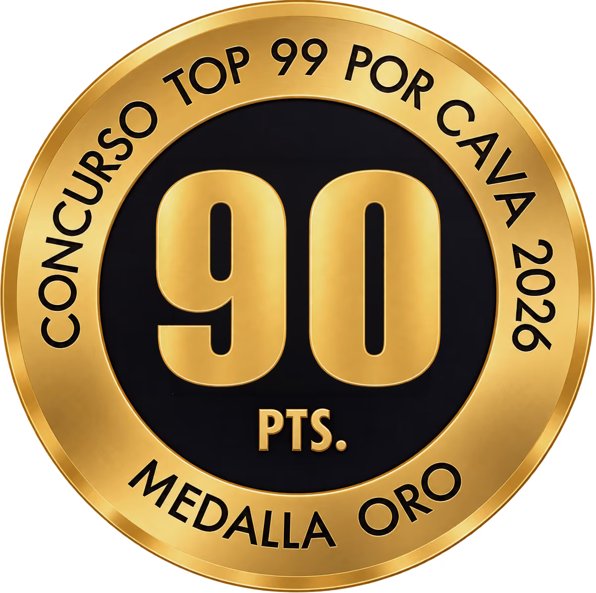 Medalla de oro, 90 puntos, Concurso Top 99 por CAVA 2026.